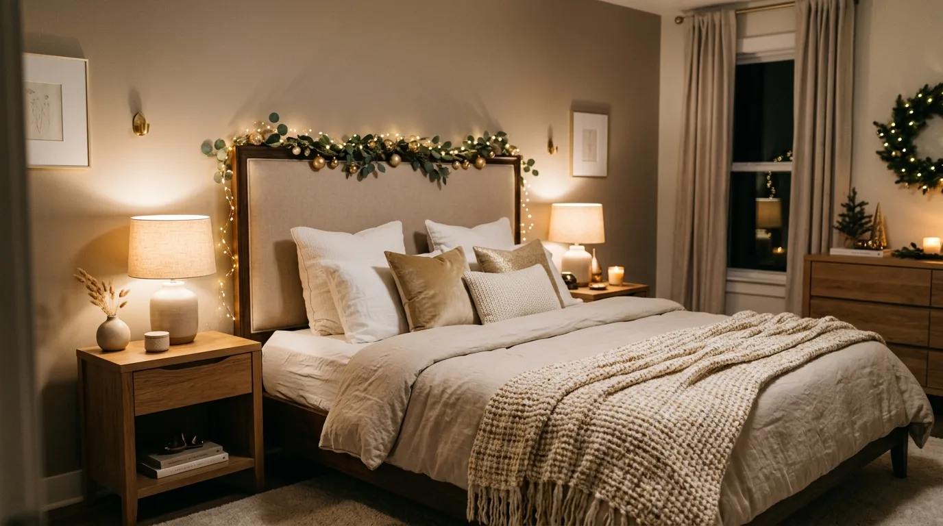 Finish with holiday lighting that feels warm and enchanting inspiration for a holiday lit home.